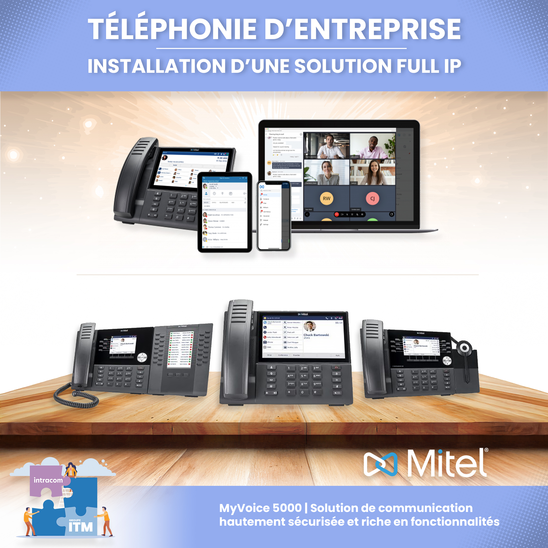 MYVOICE 5000 Téléphonie d'entreprise Full IP
